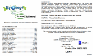 BOR All-Around Mineral Tub + Garlic 250# Tub