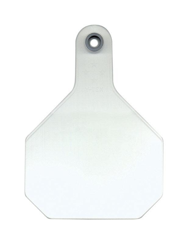 Y-Tex 7901000 All American Blank Large ID 2 Pc./25 Pk. 4-Star White Cattle Tags