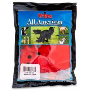 Y-Tex Blank Ear Tags (Large) Count Red