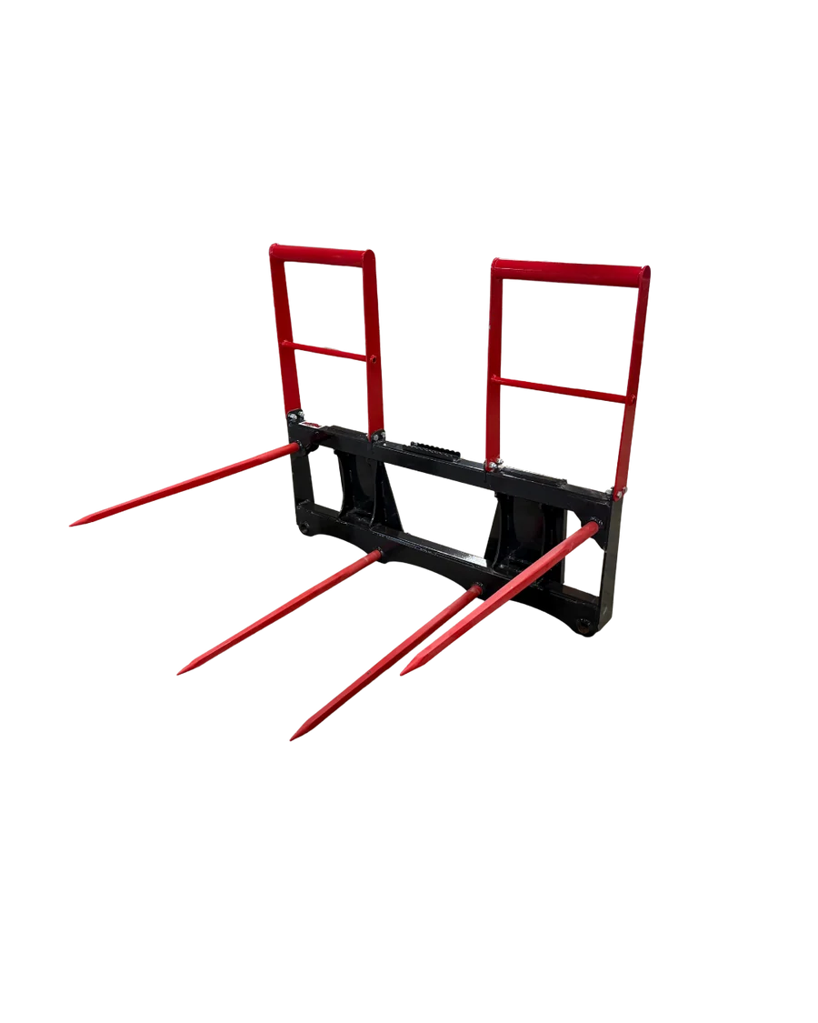 Stout 4-tine HD Bale Spear w/Skid Steer Quick Attach - Image 6
