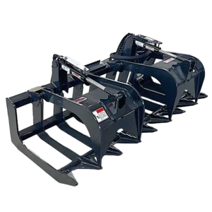 Stout Skid Steer Brush and Root Grapple HD-72-8 with Skid Steer Quick Attach