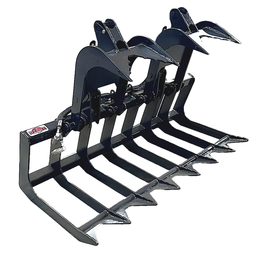 Stout Skid Steer Brush and Root Grapple 66-9 With Skid Steer Quick Attach