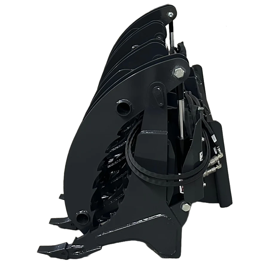Stout Skid Steer XHD Root Rake Clam Grapple With Dual Grapples and Skid Steer Quick Attach - Image 4