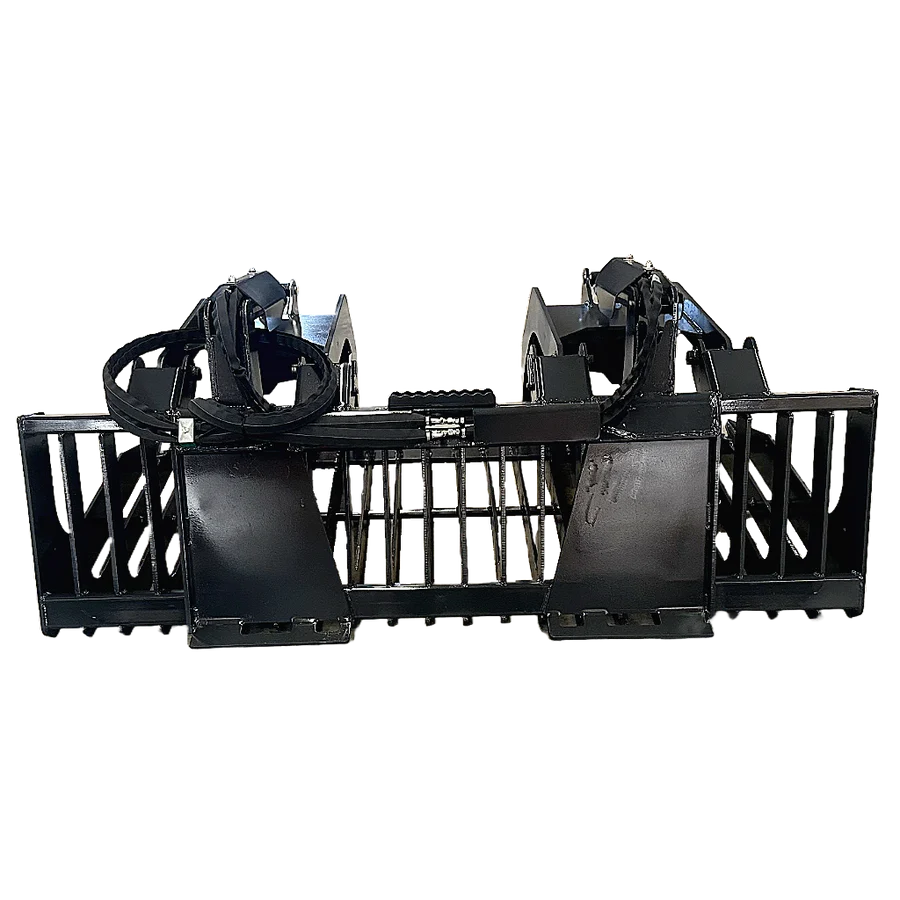 Stout Skid Steer Heavy Duty 3" Tine Spacing Rock Bucket Grapple with Skid Steer Quick Attach - Image 8