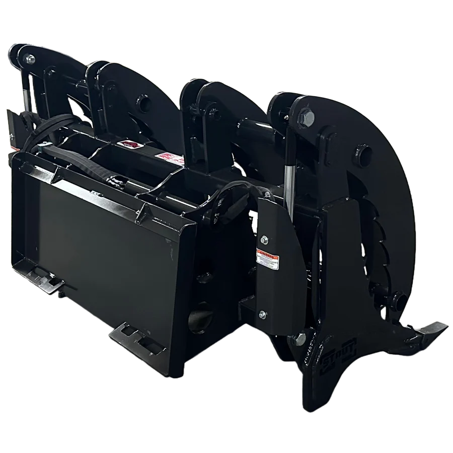 Stout Skid Steer XHD Root Rake Clam Grapple With Dual Grapples and Skid Steer Quick Attach - Image 9