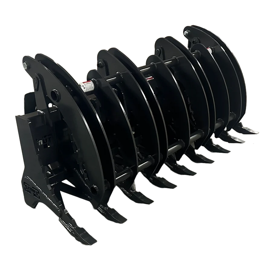 Stout Skid Steer XHD Root Rake Clam Grapple With Single Grapple and Skid Steer Quick Attach - Image 15