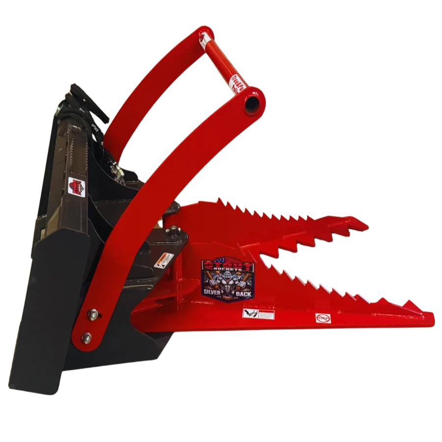 Stout Silverback Tree and Post Puller with skid steer quick attach - Image 9
