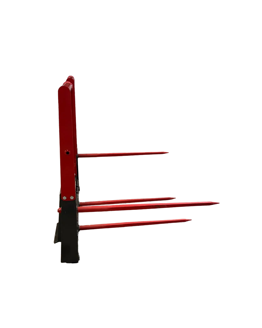 Stout 4-tine HD Bale Spear w/Skid Steer Quick Attach - Image 4
