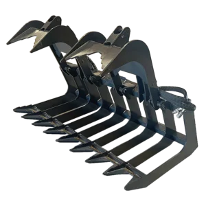 Stout Skid Steer Brush and Root Grapple HD-72-8 with Skid Steer Quick Attach