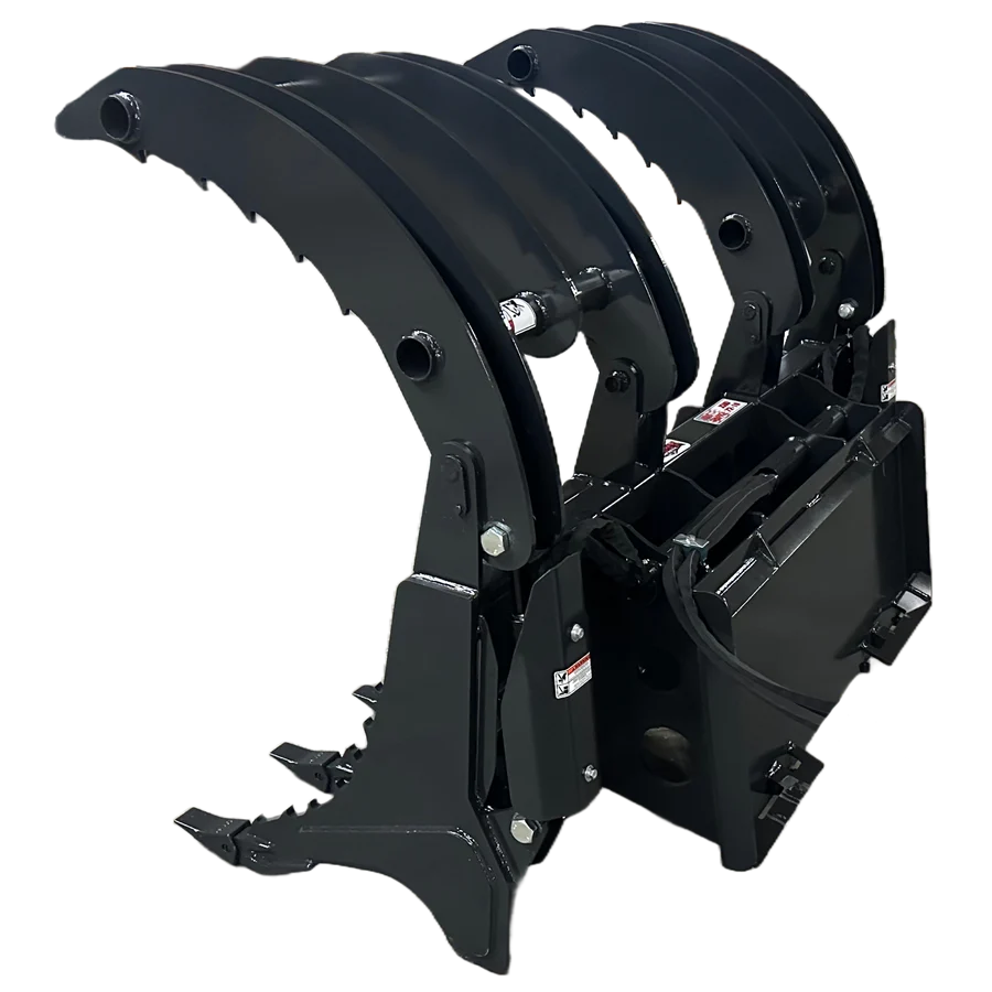 Stout Skid Steer XHD Root Rake Clam Grapple With Dual Grapples and Skid Steer Quick Attach - Image 7