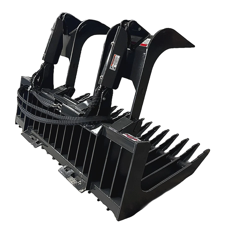 Stout Skid Steer XHD Brush and Root Grapple with 4" tine spacing and Skid Steer Quick Attach - Image 5