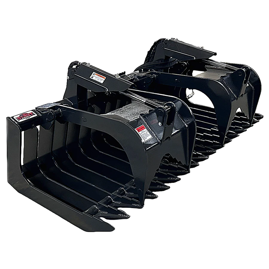 Stout Skid Steer XHD Brush and Root Grapple with 4" tine spacing and Skid Steer Quick Attach - Image 3